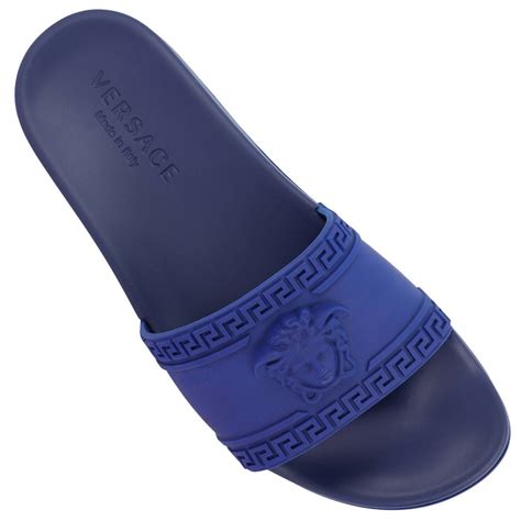 versace shoes blue italy|men's versace slippers.